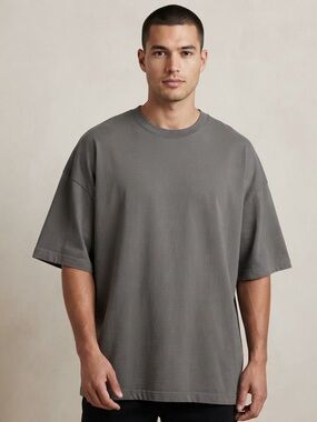 Cove USA Heavyweight Oversized Gray Tee Size 3XL 100% Cotton Streetwear Casual